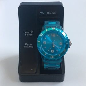 ADVANCE WATCH CO - Turquoise Plastic Watch
